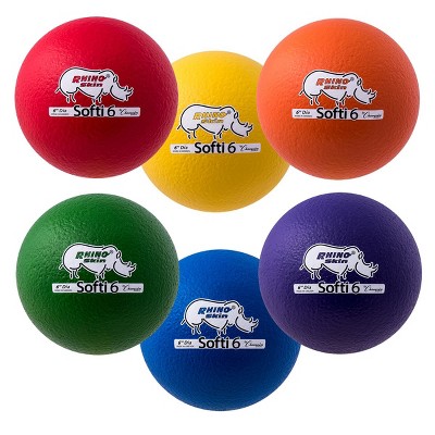 Champion Sports RHINO Skin Coated Softi Balls  - Set of 6