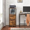 VASAGLE File Cabinet for Home Office, Filing Cabinet with 2 Drawers, Rustic Brown and Black - 2 of 4
