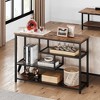Garvee Console Table, 4-Tier Sofa Tables Narrow Entryway Table with Glass Shelf and Metal Frame for Living Room, Foyer, Bedroom, Rustic Brown - 4 of 4