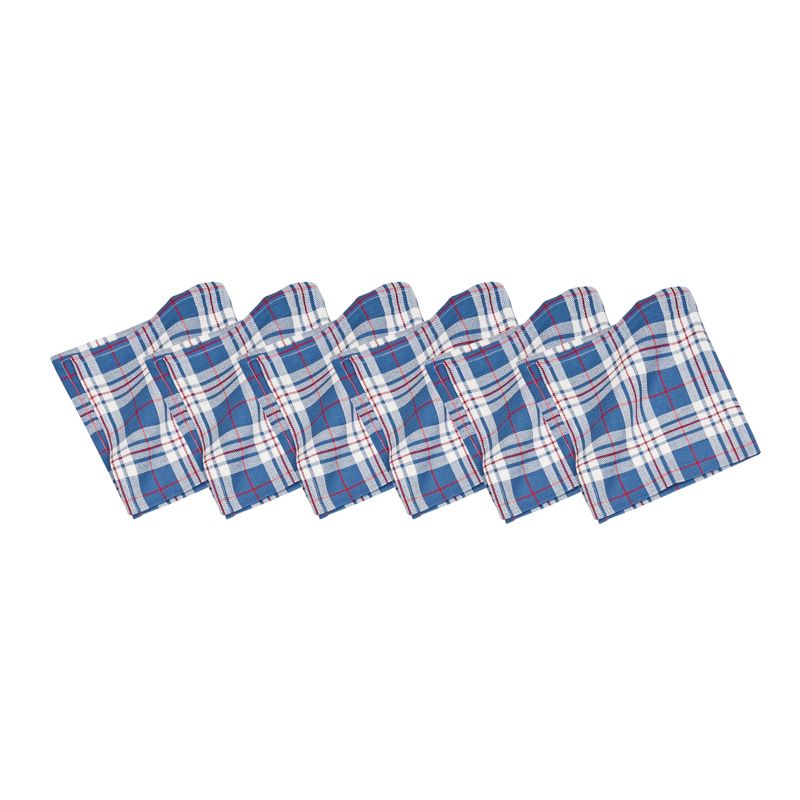 C&F Home Parker Blue & Red Plaid July Fourth Napkin Set of 6, 2 of 6