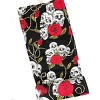 Wrapables Pencil Roll Organizer, Colored Pencil Wrap Pouch (72 slots), Skulls & Roses - 3 of 4