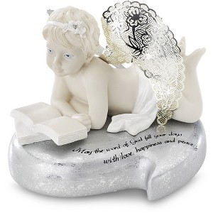 Pavilion Gift Company - Word of God - 3.5" Cherub Reading Book - Decorative Objects - 1 of 3