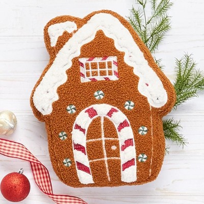 The Lakeside Collection Christmas Shaped Accent Pillows - Gingerbread Woman