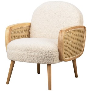 Nordlys Wood and Cane Lounge Chair Countryside Style Living Room - 1 of 4