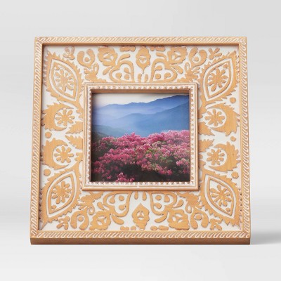 4" x 4" Trellis Motif Resin Frame Cream - Opalhouse™