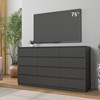 CIPACHO Mid Century Modern Bedroom Dresser – 12 Drawers, Black Tone & Sleek Hidden Handle - 4 of 4