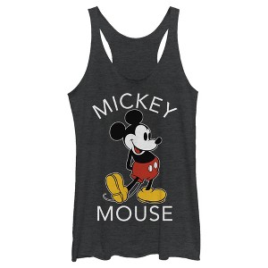 Women's Mickey & Friends Retro Mickey Mouse Pose Racerback Tank Top - 1 of 4