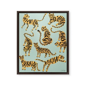 Cat Coquillette Tiger Collection Mint Orange Art Canvas - Society6 - 1 of 4