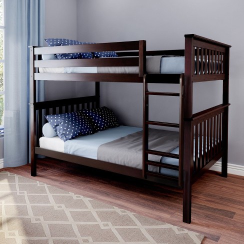 Max & Lily Full Over Full Bunk Bed, Espresso : Target