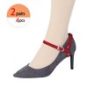 Allegra K Women's Detachable Adjustable Anti-Slip Shoe Straps Bands Belts with Buckle for Heels 2 Pairs - 4 of 4