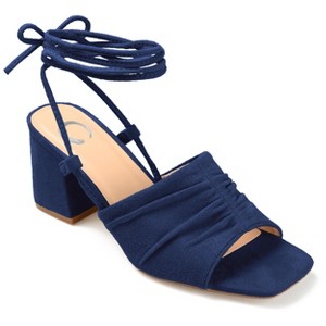 Journee Collection Womens Felisity Open Square Toe Block Heel Sandals - 1 of 4