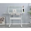 Grungis Hand Crank Adjustable Drawing Desk with 2 Metal Drawers,Small Desk with Stool for Home Office,School - 2 of 4