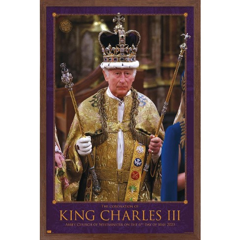 Trends International King Charles Iii - Coronation Framed Wall Poster ...