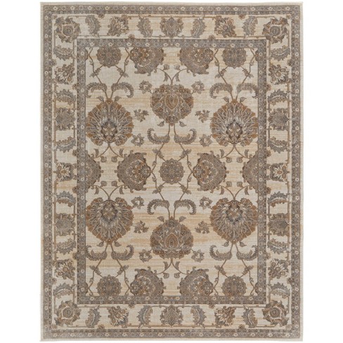 Celene Traditional Bordered Tan/Ivory/Brown Area Rug - image 1 of 4