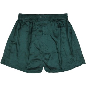 Intimo Intimo Mens Classic Herringbone Pattern Silk Boxers (Hunter Green, Medium) Green - 1 of 4