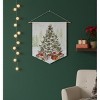 Holly and Pine 16"x20" Pennant – Christmas Tree with Poinsettias by Manual Woodworkers & Weavers - 3 of 3