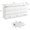 Vipbear modern 9-drawer dressing table - with storage cabinet and LED light, wide drawer cabinet and charging station, living room storage cabinet - 2 of 4