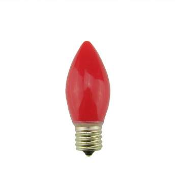 Northlight Pack of 4 Opaque Red LED C9 Glass Christmas Replacement Bulbs