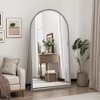 VYNXARIA 66" x35" Iron Arch Retro Full Length Mirror With Supporting Feet, For Living Room, Bedroom (Silver) - 3 of 4