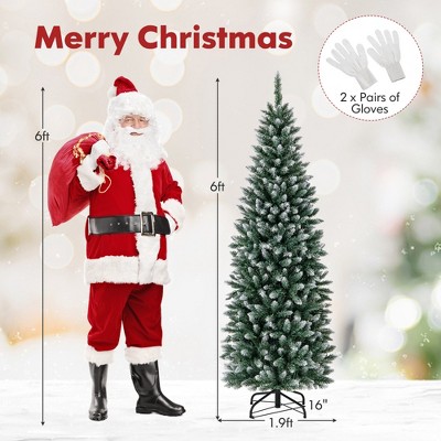 6' Green Pre-Lit Artificial Fir Christmas Tree with LED Lights