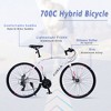 KTMBDW Hybrid Bikes, 21 inch Road Bike 24 Speed with Lightweight Aluminum Frame, 700C Wheels, Hybrid Bicycle for Men Adults, City Commuters - 4 of 4