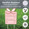 Big Dot of Happiness Pink Rose Gold Birthday - Party Decorations - Happy Birthday Party Welcome Yard Sign - 3 of 4