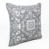HomeRoots 20" X 20" Gray And White 100% Cotton Geometric Zippered Pillow - 4 of 4