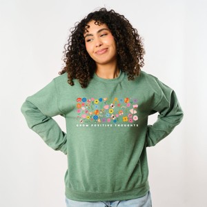 Simply Sage Market Grow Positive Thoughts Floral Sweatshirt - 1 of 4