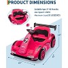 Go Kart for Kids, Electric Ride On Car with 2 Motors, Remote Control, Safety Belt & LED Lights, Toy Race Car with Speed Adjustment - 3 of 4