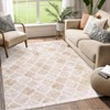 Machine Washable 5x7 Area Rug Boho Low Pile Rug Geometric Trellis Non Slip Backing Rug - 3 of 4