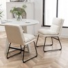 NicBex Round Dining Room Table Set for 4 Morden Dining Room Table with 4 Faux Leather Chairs and Trestle Base for Kitchen - 4 of 4