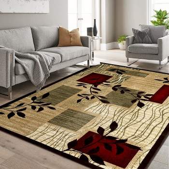 Area Rug Bohemian Area Rug Plush Thick Rug Geometric Floral Rug Thick Durable Stain-Resistant Rug Dining Office Mat