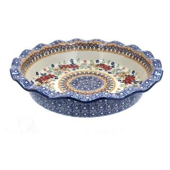 Blue Rose Polish Pottery Z159 Manufaktura Pie Plate