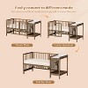 JOYMOR 8 in 1 Convertible Crib with Changer, Include 2” Mattress, Converts to Bassinet, Mid Crib, Full Size Crib, Daybed,Toddler Bed and Playard - 4 of 4