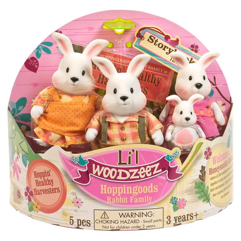Li&#39;l Woodzeez Miniature Animal Figurine Set - Hoppingood Rabbit Family, 4 of 5