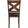Simple Relax Set of 2 Faux Leather Upholstered Side Chairs in Espresso and Walnut - 4 of 4
