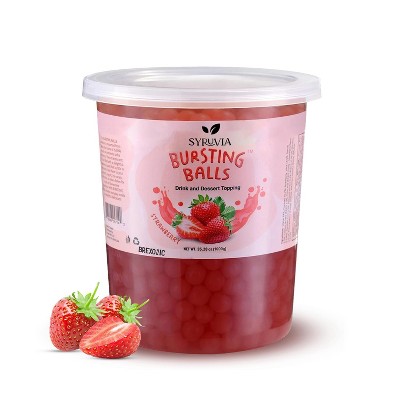 Syruvia Strawberry Popping Boba Pearls – 2 lb