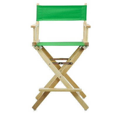 Director's Chair Counter Height Canvas Green/Natural Flora Homes
