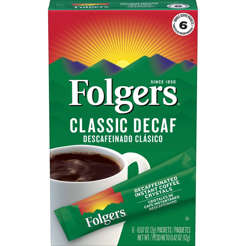 UPC 025500201702 product image for Folgers Classic Decaf Instant Medium Roast Coffee - 6ct | upcitemdb.com