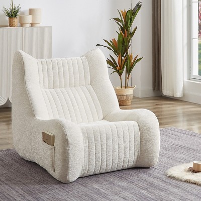 Oversized Bean Bag Chair for Adults with Armrests,Comfy Floor Lounge Sofa,Modern Accent Seating for Bedroom,Living Room-The Pop Home