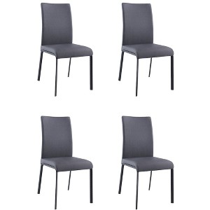 Chintaly Imports,Contemporary Contour-Back Side Chair - Set of 4 - 1 of 4