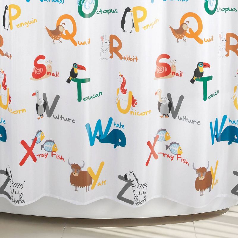 Animal Alphabet Kids&#39; Shower Curtain - Allure Home Creations, 3 of 9