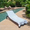 Arkwright Las Rayas Chaise Lounge Cover - (Pack of 2) 100% Cotton Terry Towel with Fitted Pocket, 30x85 - 2 of 4