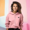 Dalix Butterfly Embroidered Fleece Cropped Hoodie Pullover Relaxed Fit Womens - 3 of 4