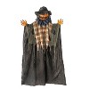 ATC 6 Ft. Animated Hanging Checkered Shirt Pumpkin Man Halloween Decoration - 2 of 2