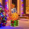 Costway Lighted Gift Boxes Set of 4 with Warm White LED Lights & Pre-Assembled Ribbons - 2 of 4