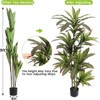 Artificial Dracaena Plant Fake Tree with Planter - Faux Yucca Tall Fake Floor Plant in Pot Artificial Trees for Home Office Living Room Decor Outdoor - 4 of 4