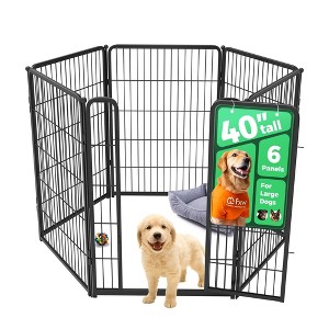 FXW Homeplus Indoor Dog Playpen - Stress-Free and Safe Play,Panels for Puppy and Small Dogs, Black│Patented - 1 of 4