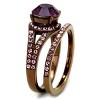 Slickblue Women’s Stainless Steel Ring with Blue Zircon or Amethyst Crystal, Round Style, Fashion Ring, Sizes 5-10 - 4 of 4