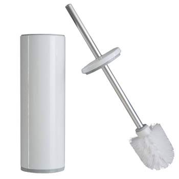 Deluxe Aluminum Handle Toilet Brush with Fully Removable Liner White - Bath Bliss